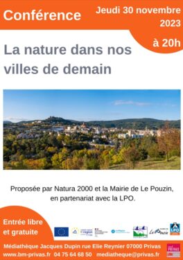 Affiche conférence La nature dans nos villes de demain