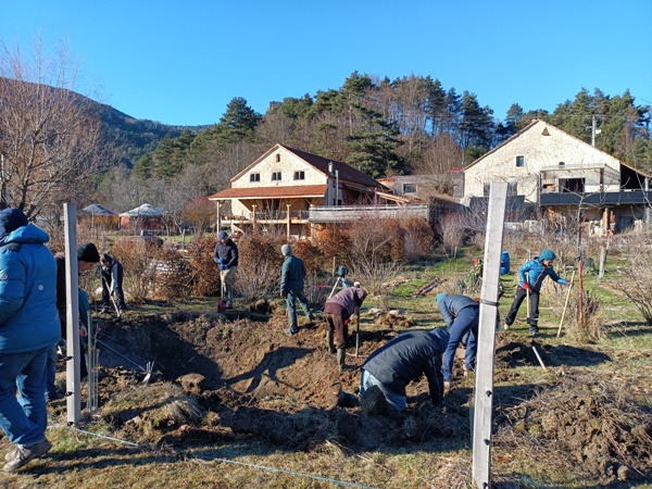 Chantier mares à Boulc