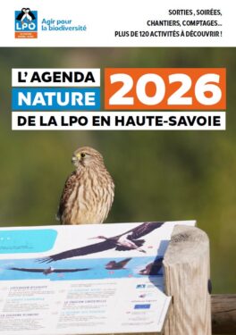 couverture de l'agenda nature 2026 de la LPO en Haute-Savoie