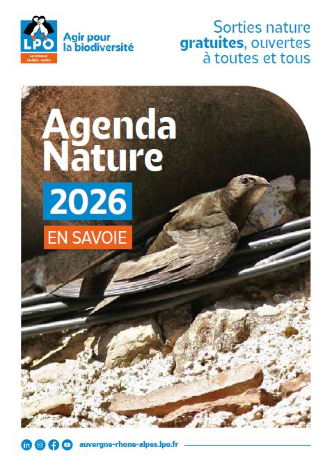 couverture de l'agenda nature 2026 de la LPO en Savoie