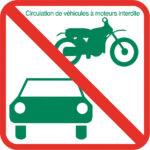 Circulation de véhicules à moteurs interdite