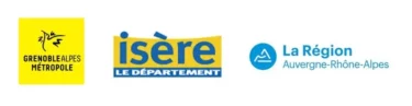 Logos : Grenoble Alpes Métropole, Département de l'Isère, Région AuRA