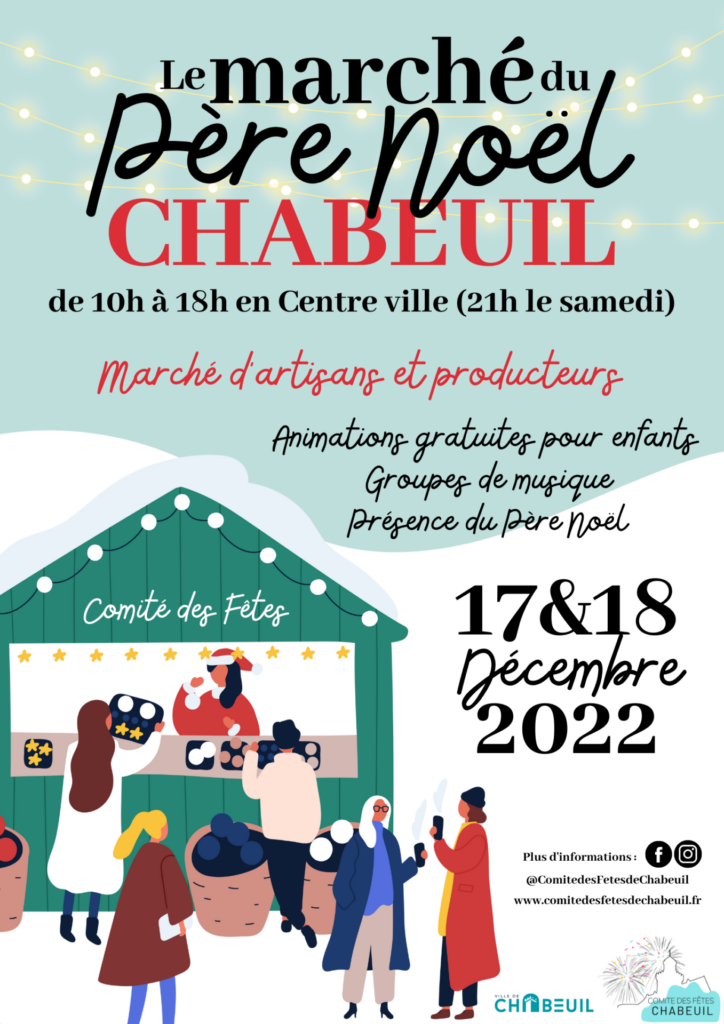 Affiche Marché de Noël Chabeuil 2022