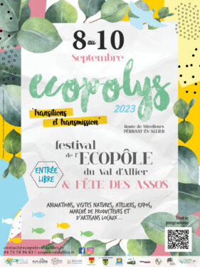Affiche du festival Ecopolys aux couleurs vertes et jaunes
