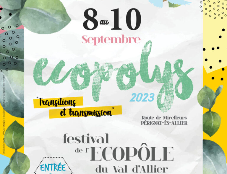 Affiche du festival Ecopolys aux couleurs vertes et jaunes